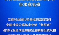 重磅！基金业绩比较基准新规征求意见稿发布，将有效防范风格漂移等问题